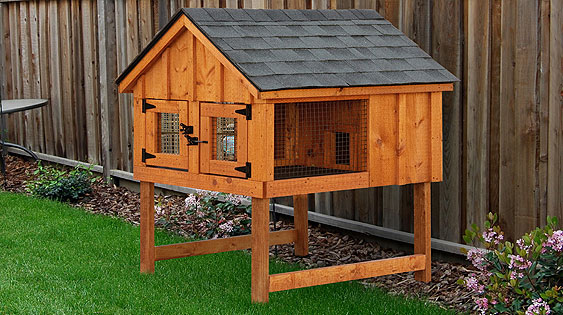 What are some plans for constructing a rabbit hutch?